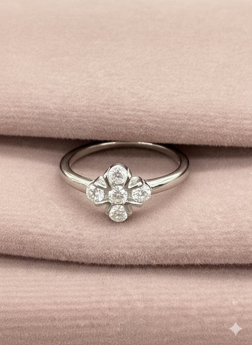 92.5 Silver Clover Ring